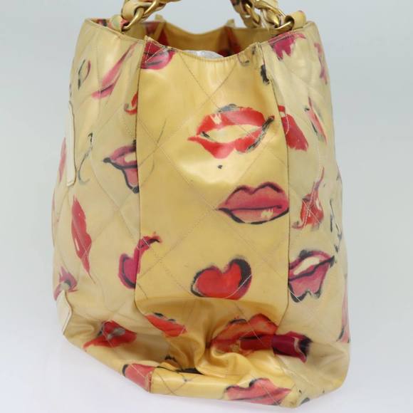 CHANEL Chain Tote Bag Vinyl White CC Auth 77840 - Picture 4 of 16